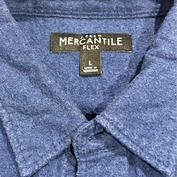 J. Crew Mercantile Flex flannel chamois Men’s button down suede patches - Picture 7 of 7